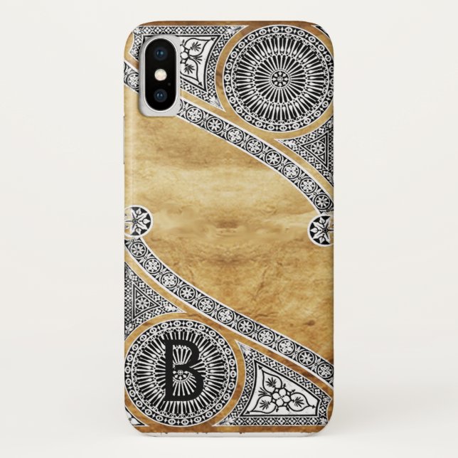 Capa Para iPhone, Case-Mate Monograma de Pergaminho do ARCHITECT RENAISSANCE (Verso)