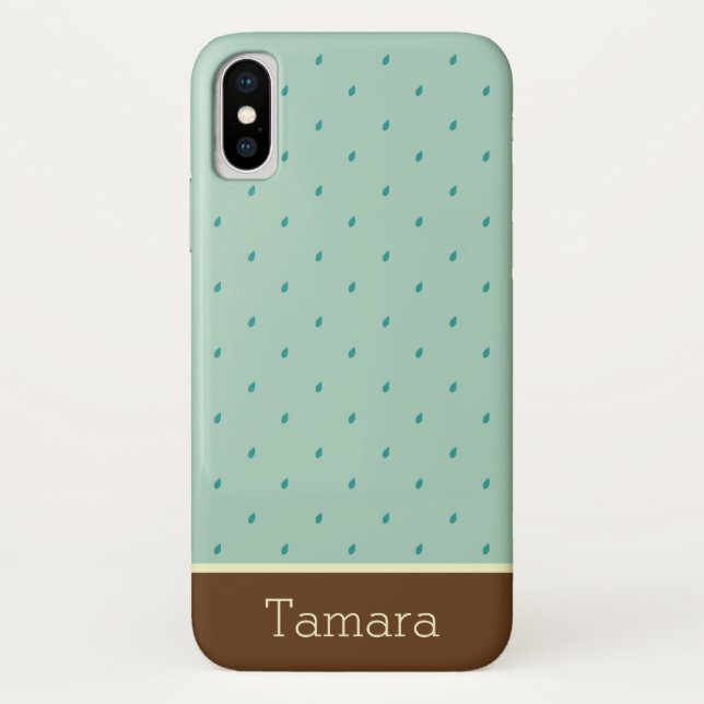 Capa Para iPhone, Case-Mate Monograma de Raindrops de Pitter-Patter (Verso)