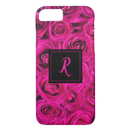 Capa iPhone 8/7 Monograma de Rosa Rosa Rosa Rosa Rosa Rosa
