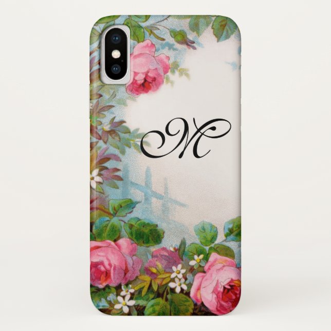 Capa Para iPhone, Case-Mate MONOGRAMA DE rosas E JASMINAS (Verso)