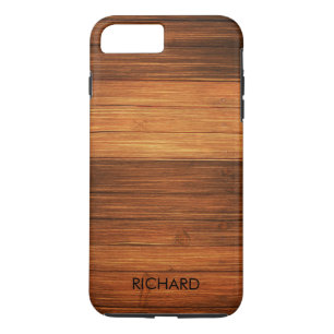 Capa Para iPhone Da Case-Mate Monograma de textura em madeira