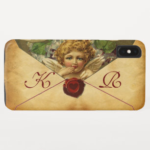 Capa Para iPhone XS Max Monograma do PARCHE DO CORAÇÃO ANGEL