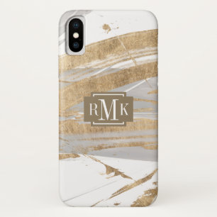 Capa Para iPhone Da Case-Mate Monograma Douradas e Cinzas