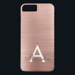Capa Para iPhone Da Case-Mate Monograma Dourado de aço inoxidável rosa rosa rosa<br><div class="desc">Mala Dourada Rosa Rosa Rosa Rosa,  Faux Stainless Steel Elegante Monograma. Esse caso pode ser personalizado para incluir seu nome inicial e próprio.</div>