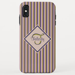 Capa Para iPhone Da Case-Mate Monograma Dourado, violeta, púrpura e rosa