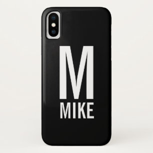 Capa Para iPhone Da Case-Mate Monograma e nome personalizados modernos