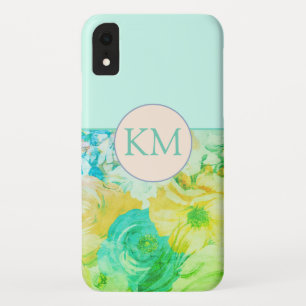 Capa Para iPhone Da Case-Mate Monograma Elegante Com Floral Primavera Verde Pint
