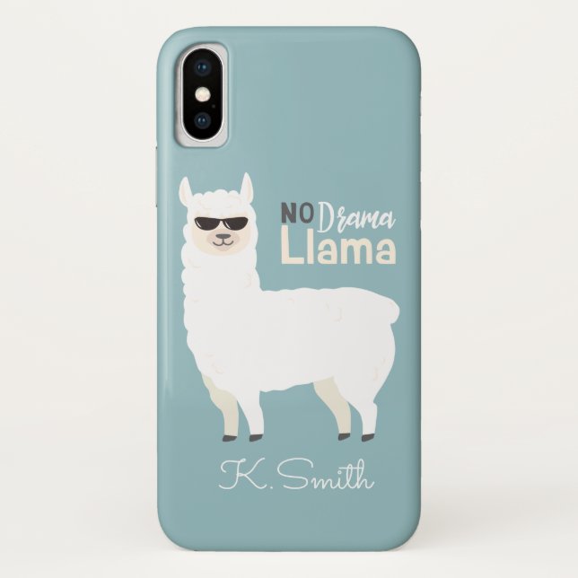 Capa Para iPhone, Case-Mate Monograma. Engraçado, Alpaca. Sem Drama Llama. (Verso)