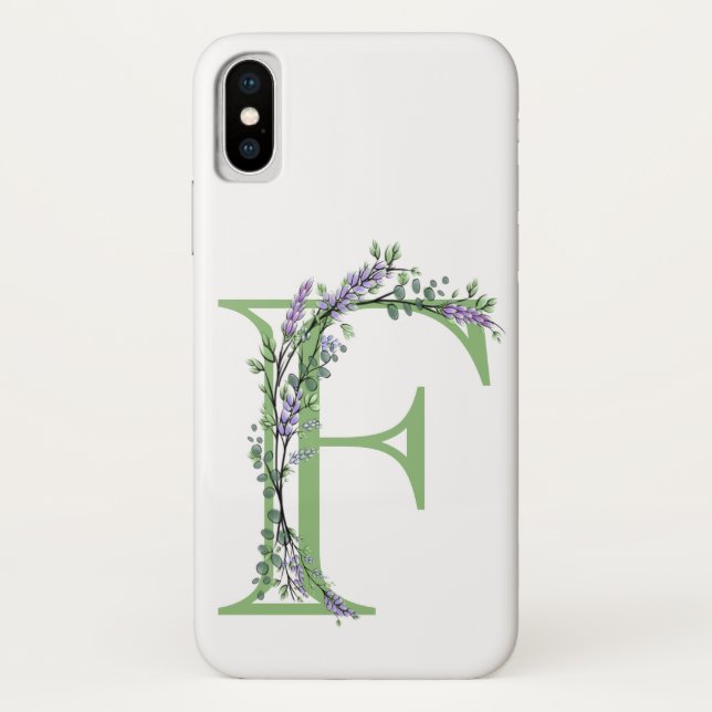 Capa Para iPhone, Case-Mate Monograma F Lavanda Eucalyptus (Verso)