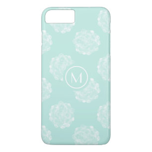 Capa iPhone 8 Plus/7 Plus Monograma Felicidade vegetal Pastel Succulent