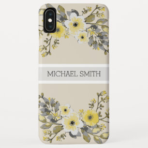 Capa Para iPhone Da Case-Mate Monograma Floral Amarelo Osso Moderno