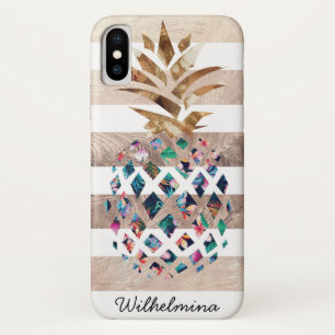 Capa Para iPhone Da Case-Mate Monograma floral do abacaxi