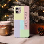 Capa Para iPhone Da Case-Mate Monograma Geométrico de Pastel Moderno<br><div class="desc">Nossa coleção pastel moderna tem uma bela paleta de cores pastel com layout moderno e design de forma geométrica. Esta coleção transfere de material de escritório, papelaria para casamento. Procure na nossa loja toda a coleção e se você quiser que ela seja personalizada com cores personalizadas, entre em contato conosco...</div>