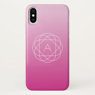 Capa Para iPhone Da Case-Mate Monograma Geométrico Floral Tons de Rosa Ombre