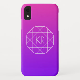 Capa Para iPhone Da Case-Mate Monograma Geométrico Legal Violeta Roxo Magenta