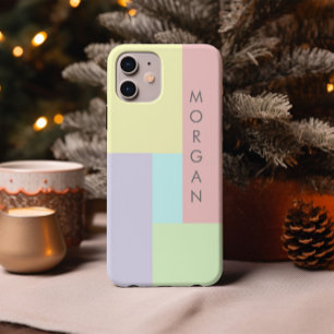 Capa Para iPhone Da Case-Mate monograma geométrico pastel moderno
