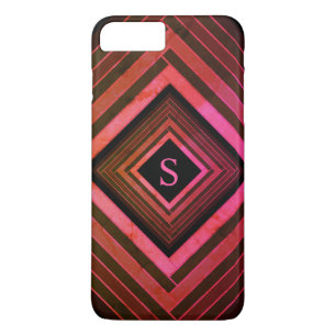 Capa Para iPhone Da Case-Mate Monograma Geométrico Rosa Russo dos Quadrados Mode