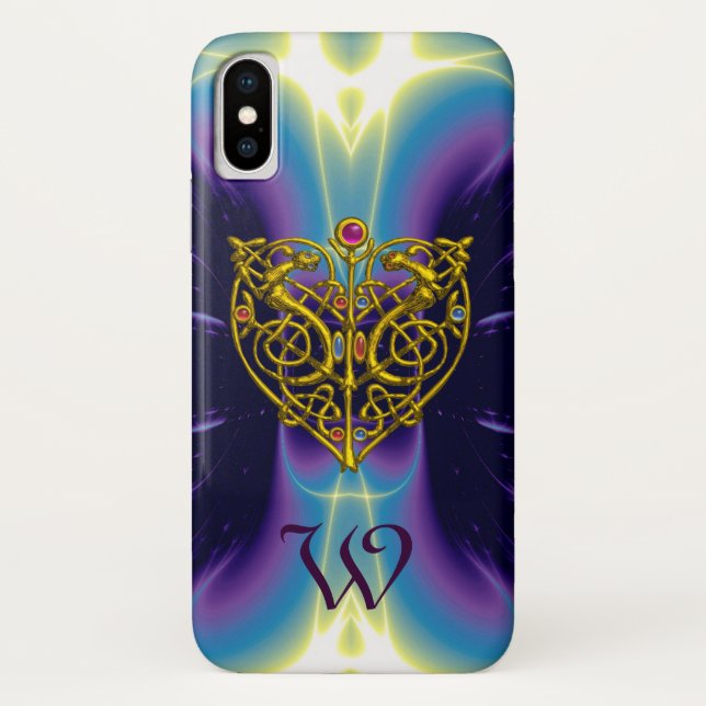 Capa Para iPhone, Case-Mate MONOGRAMA HIPER VALENTINE Rosa Fúcsia Roxo (Verso)