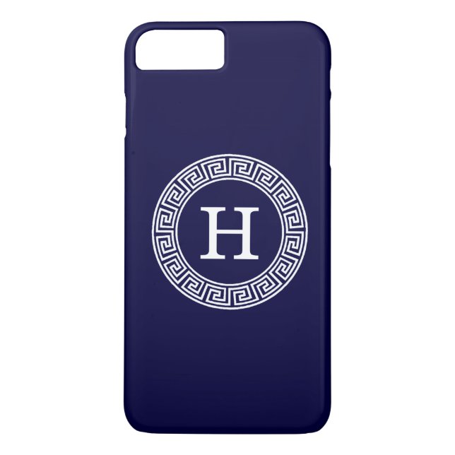 Capa Para iPhone, Case-Mate Monograma inicial do Quadro de Linhas Chave Grego  (Verso)