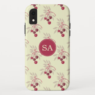 Capa Para iPhone Da Case-Mate Monograma iPhone Vermelho Cereja Bonito