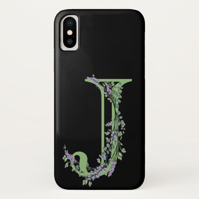 Capa Para iPhone, Case-Mate Monograma J Lavanda Eucalyptus (Verso)