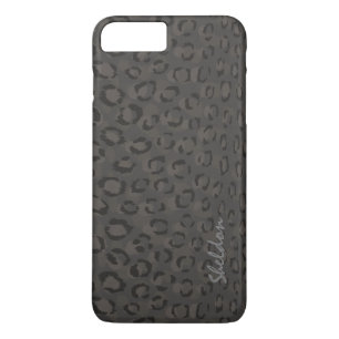 Capa iPhone 8 Plus/7 Plus Monograma legal impresso em cinza preto