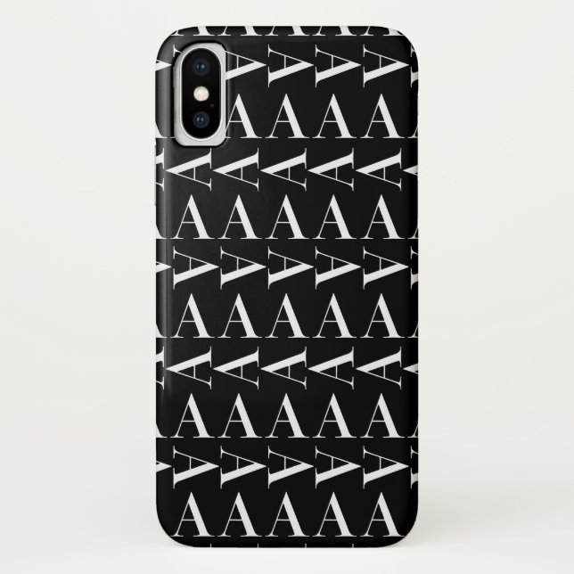 Capa Para iPhone, Case-Mate Monograma - Letra Inicial A (Verso)