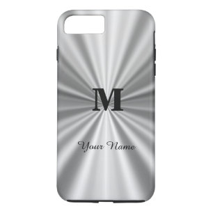 Capa Para iPhone Da Case-Mate Monograma metálico falso prateado