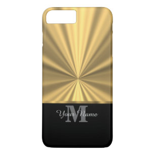 Capa Para iPhone Da Case-Mate Monograma metálico negro e dourado