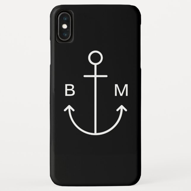 Capa Para iPhone, Case-Mate Monograma Náutica Âncora de Barco (Verso)