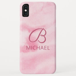 Capa Para iPhone Da Case-Mate Monograma Nome Personalizado Cor de Água Rosa