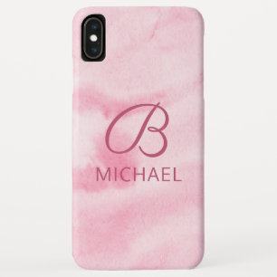 Capa Para iPhone Da Case-Mate Monograma Nome Personalizado Cor de Água Rosa