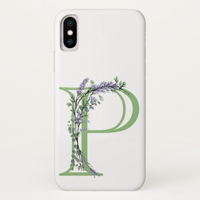 Capa Para iPhone, Case-Mate Monograma P Lavanda Eucalyptus (Verso)
