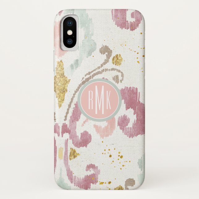 Capa Para iPhone, Case-Mate Monograma| Padrão Soft Deco (Verso)