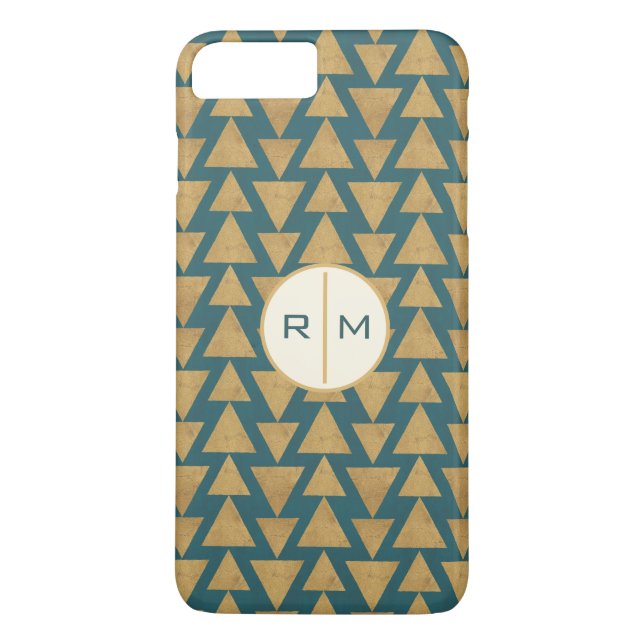Capa Para iPhone, Case-Mate Monograma| Passo Geo Externo| Pat Dourado e escuro (Verso)