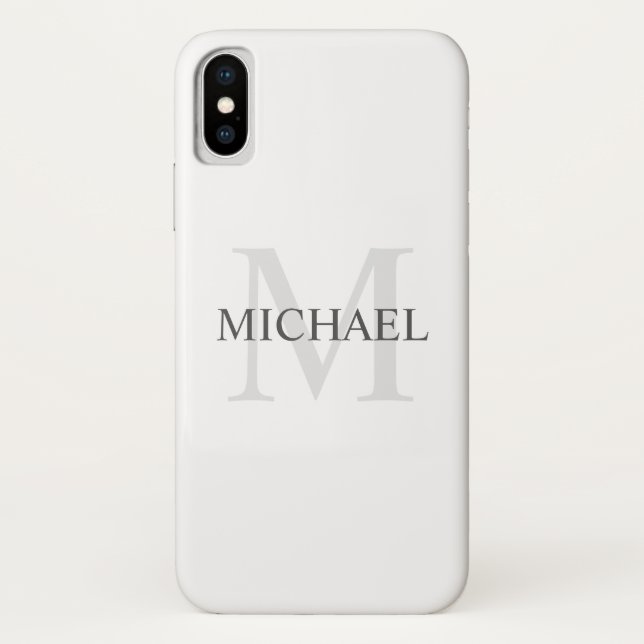 Capa Para iPhone, Case-Mate Monograma personalizado clássico e nome (Verso)