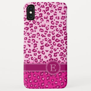 Capa Para iPhone XS Max Monograma personalizado cor-de-rosa impresso em an