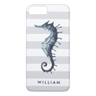 Capa iPhone 8 Plus/7 Plus Monograma personalizado de Cinzas náuticas
