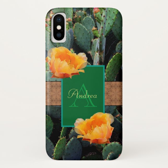 Capa Para iPhone, Case-Mate Monograma Personalizado Laranja Pera-Pera-Pera (Verso)