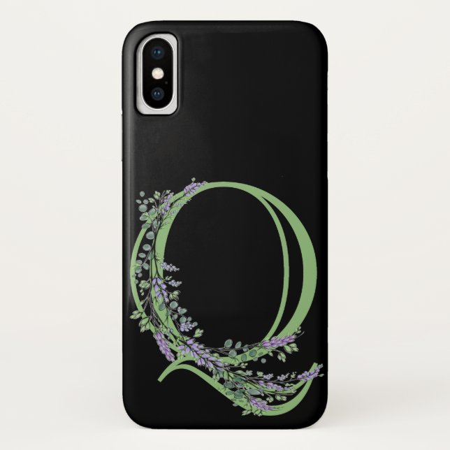 Capa Para iPhone, Case-Mate Monograma Q Lavanda Eucalyptus (Verso)
