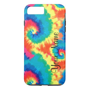 Capa iPhone 8 Plus/7 Plus Monograma Retro Tie Dye