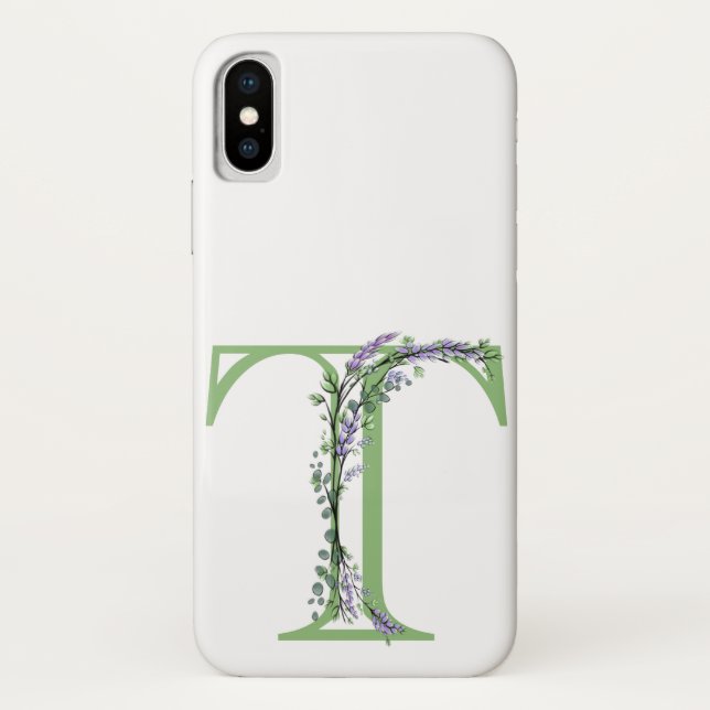 Capa Para iPhone, Case-Mate Monograma T Lavanda Eucalyptus (Verso)