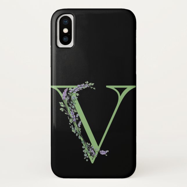 Capa Para iPhone, Case-Mate Monograma V Lavanda Eucalipto (Verso)