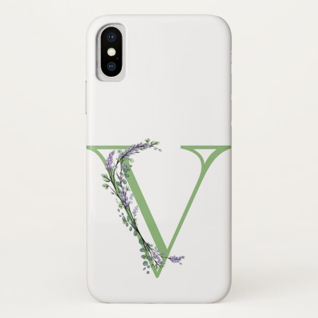 Capa Para iPhone, Case-Mate Monograma V Lavanda Eucalyptus (Verso)