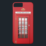 Capa Para iPhone Da Case-Mate Monograma vermelho britânico do costume da caixa<br><div class="desc">Monograma vermelho britânico do costume da caixa de telefone do vintage</div>