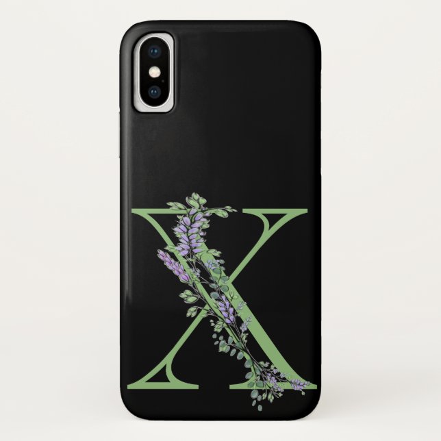 Capa Para iPhone, Case-Mate Monograma X Lavanda Eucalipto (Verso)