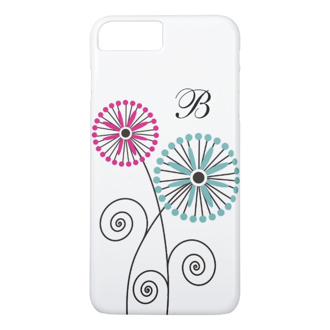 Capa Para iPhone, Case-Mate Monogrammed floral   moderno (Verso)