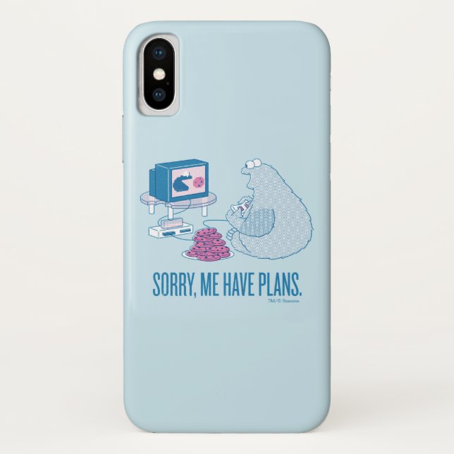 Capa Para iPhone, Case-Mate Monstro Come Cookies | Desculpe, Eu Tenho Planos (Verso)