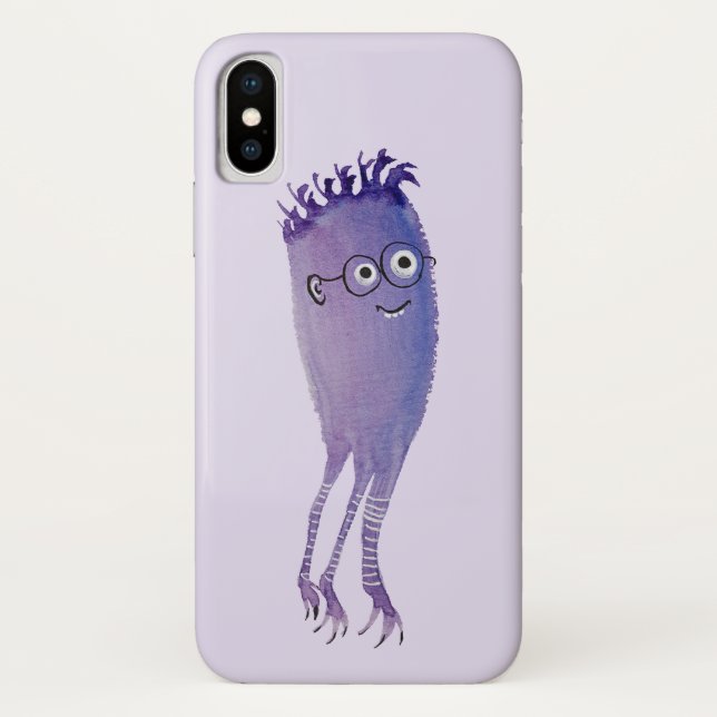 Capa Para iPhone, Case-Mate Monstro engraçado das medusa do geek com vidros (Verso)