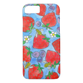 Capa iPhone 8/7 Morangos Morangos Abelhas Abelhas Abelhas Aquática
